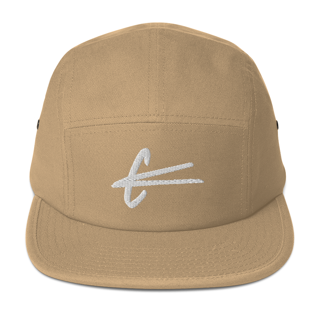 Five Panel Cap - White embroidery